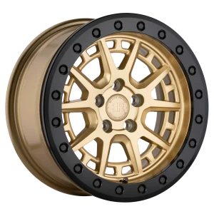 Black Rhino – GRAVEL BEADLOCK – Gold – 15″x7″ 15mm – All weather Wheels – 1570GRV155100L72